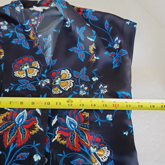 H&M Navy Floral Cottagecore Maxi Shirt Dress - Picture 7 of 9